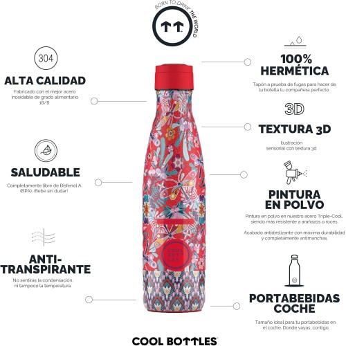 BOTELLA AGUA ILUSTRACIONES 500 DRAGONFLY  PARADISE