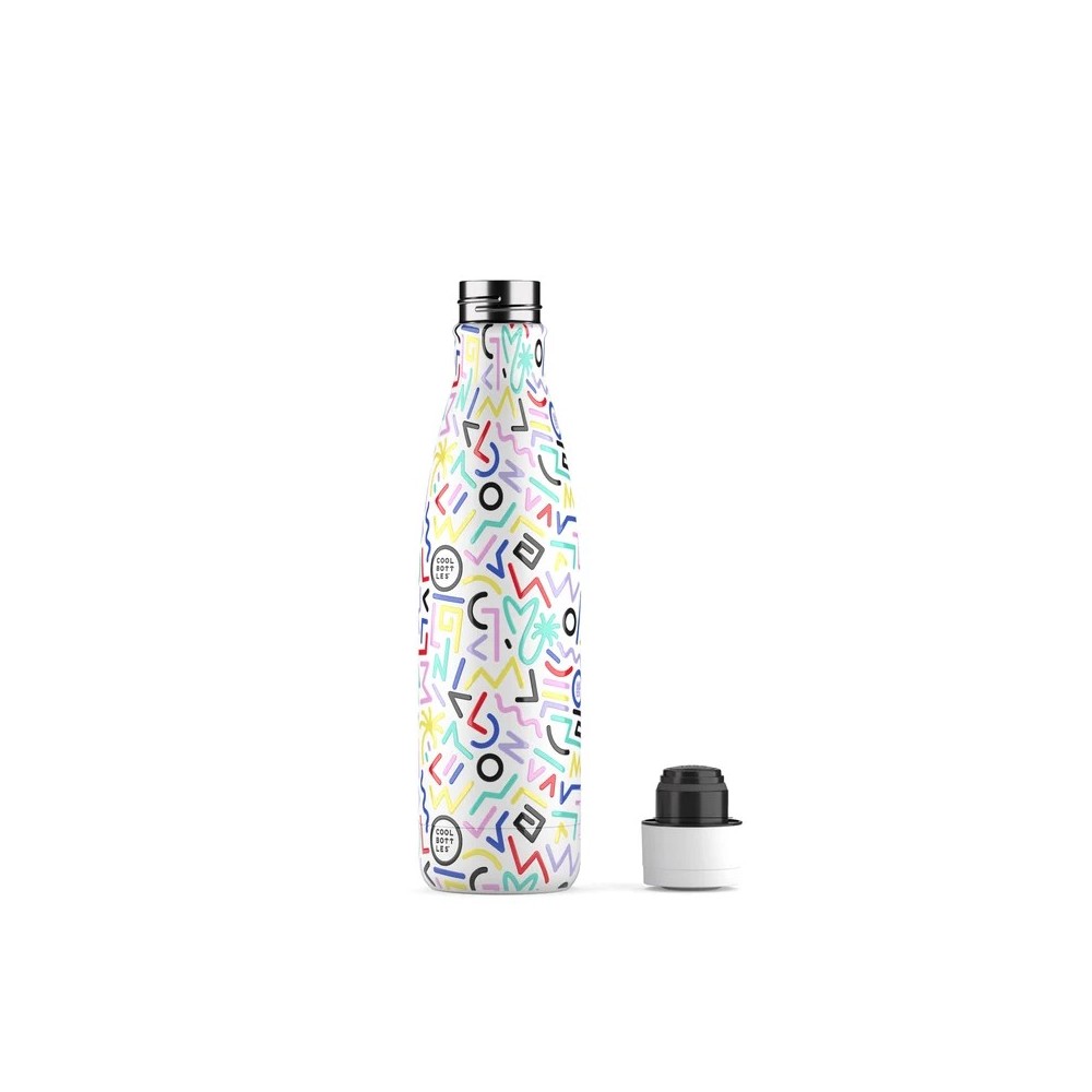 BOTELLA AGUA ILUSTRACIONES 500 BL  BLANCO 2