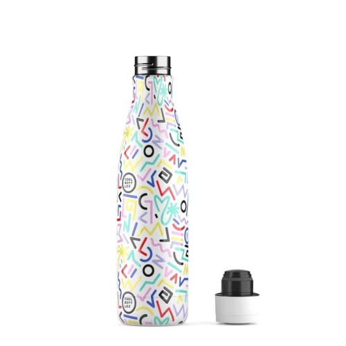 BOTELLA AGUA ILUSTRACIONES 500 BL  BLANCO