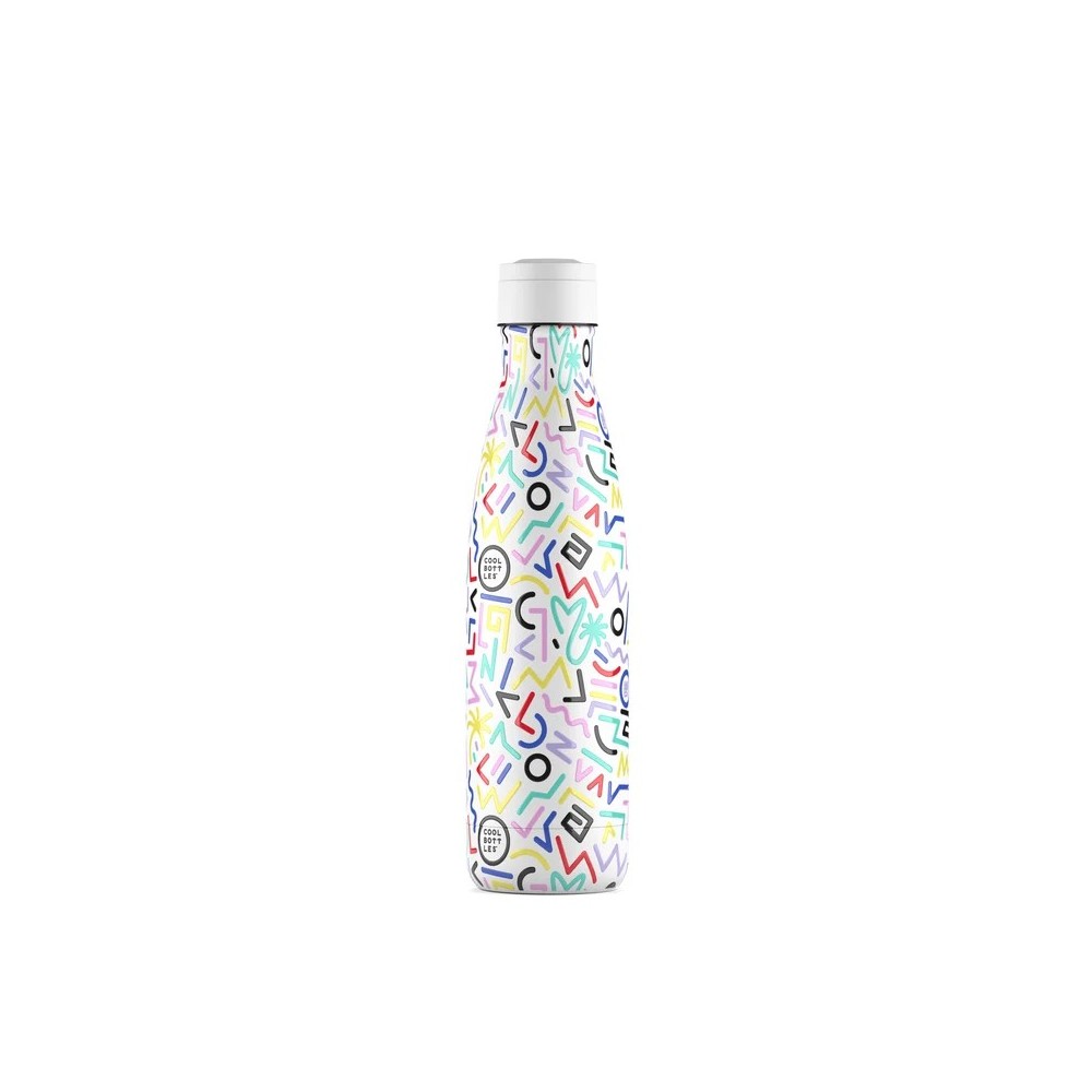 BOTELLA AGUA ILUSTRACIONES 500 BL  BLANCO