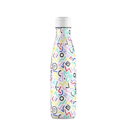 BOTELLA AGUA ILUSTRACIONES 500 BL  BLANCO