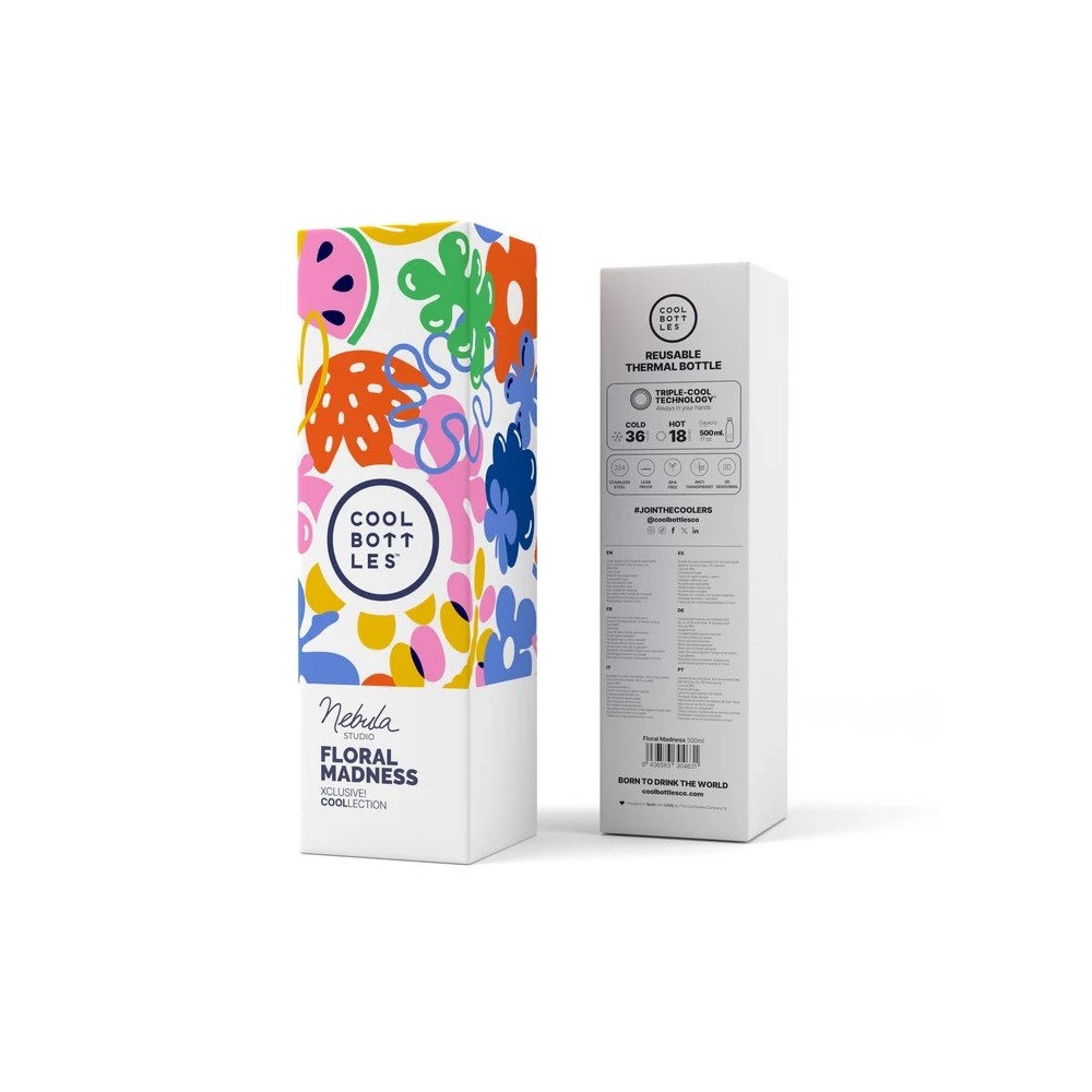 BOTELLA AGUA ILUSTRACIONES 500 NEBULA FLORAL