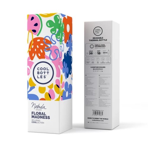 BOTELLA AGUA ILUSTRACIONES 500 NEBULA FLORAL