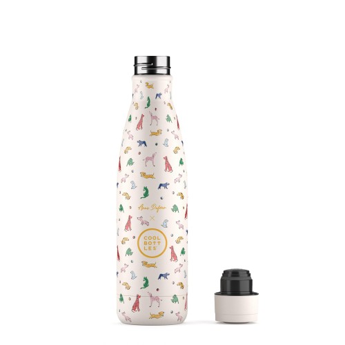 BOTELLA AGUA ILUSTRACIONES 500 BEIGE