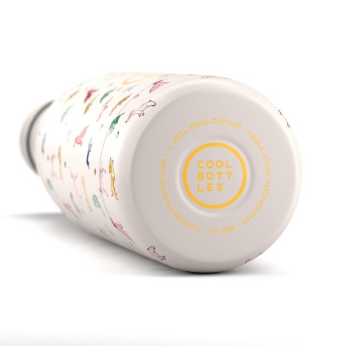 BOTELLA AGUA ILUSTRACIONES 500 BEIGE