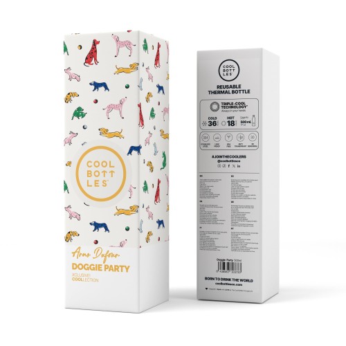 BOTELLA AGUA ILUSTRACIONES 500 BEIGE