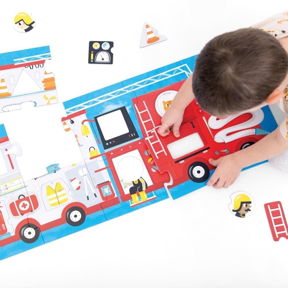 MAKE A MACH PUZLE FIRE TRUCK +2