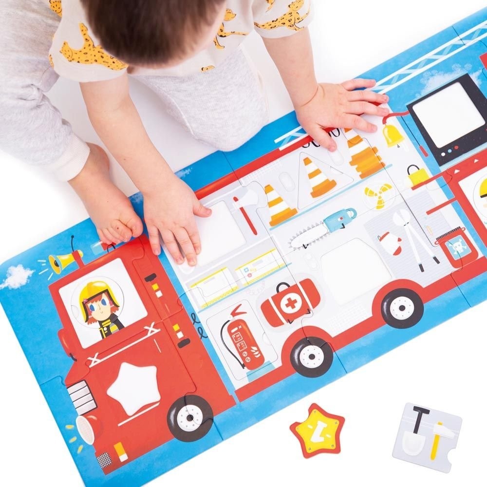 MAKE A MACH PUZLE FIRE TRUCK +2