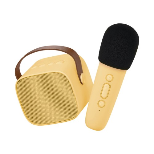 Karaoke - Altavoz Bluetooth con micrófono Amarillo