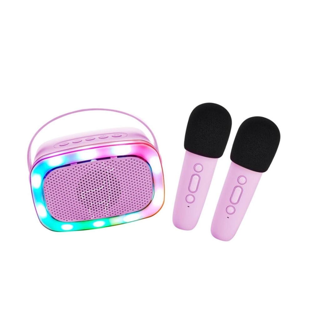 KARAOKE CON LUZ + 2 MICRO LILAC