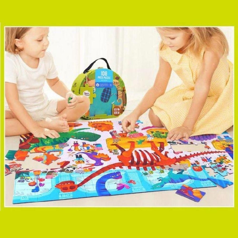 MALETIN PUZ 108 PC DINOS