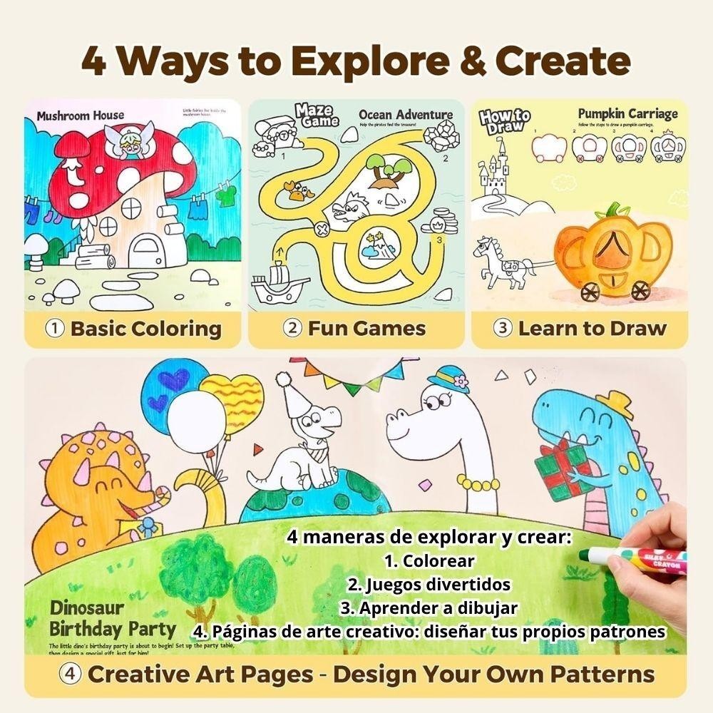 SET 2 LIBROS ACTIVITY PLAY & LEARN DINO &FAIRY WORLD 2