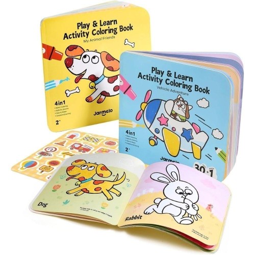 SET 2 LIBROS ACTIVITY PLAY&LEARN ANIMALES Y VEHICULOS