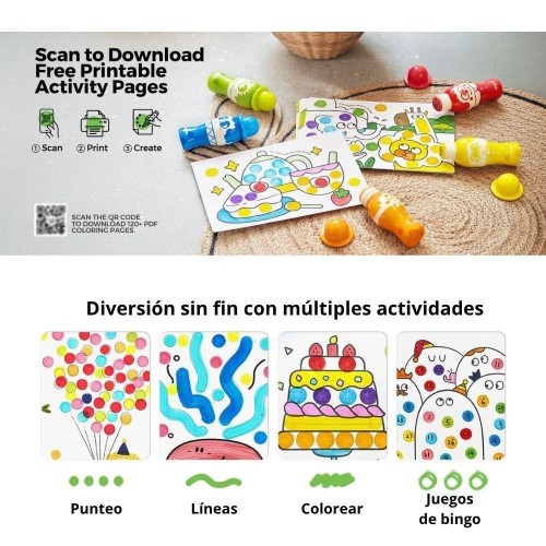 SET CREATIVO 6 MARCADORE DOT FAMILY