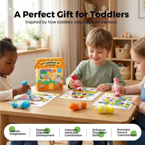 SET CREATIVO 6 MARCADORE DOT FAMILY