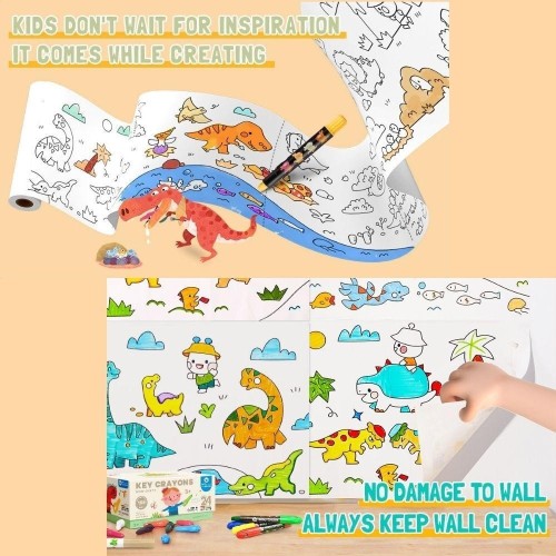 PAPEL ADHESIVO TEMATIZADO DINO