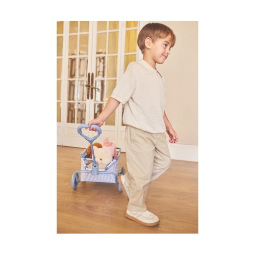 CARRITO PARA JUGUETES VICHY BLUE