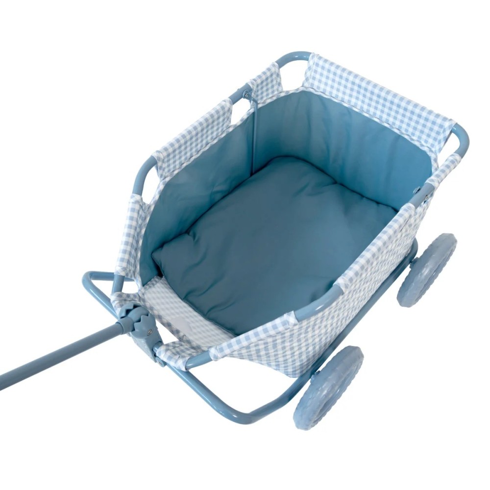 CARRITO PARA JUGUETES VICHY BLUE