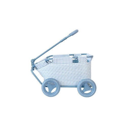 CARRITO PARA JUGUETES VICHY BLUE