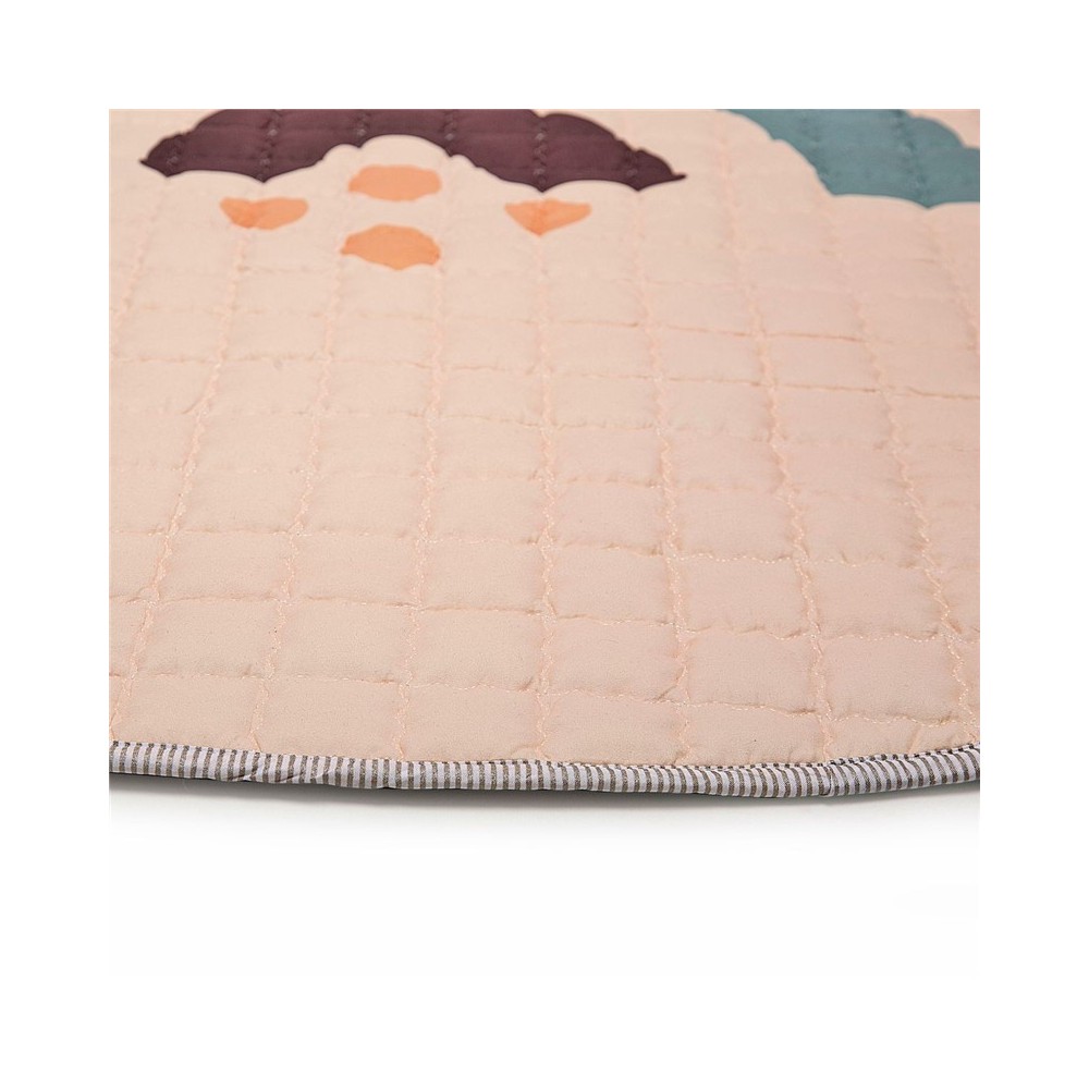 ALFOMBRA ACOLCHADA REDONDA BEIGE