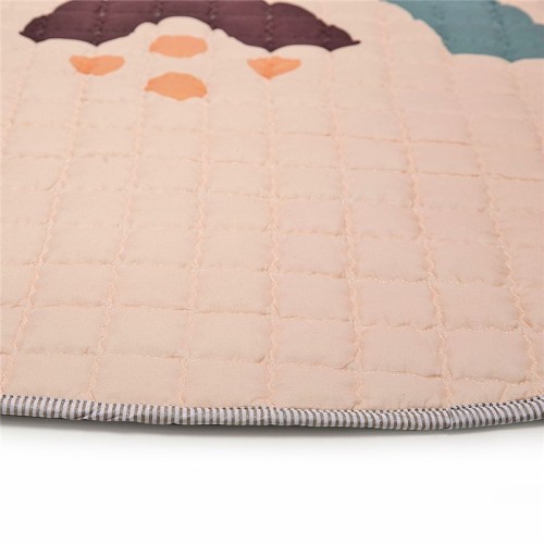 ALFOMBRA ACOLCHADA REDONDA BEIGE