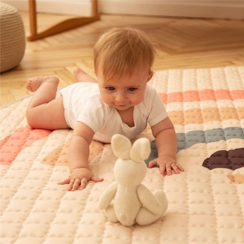 ALFOMBRA ACOLCHADA REDONDA BEIGE