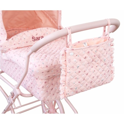 CARRITO PARA MUÑECAS FLOWERS ROSA