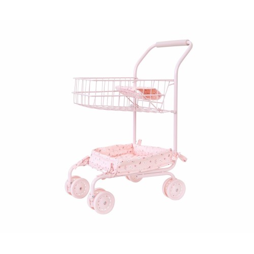 CARRITO DE LA COMPRA FLOWERS ROSA CLARO