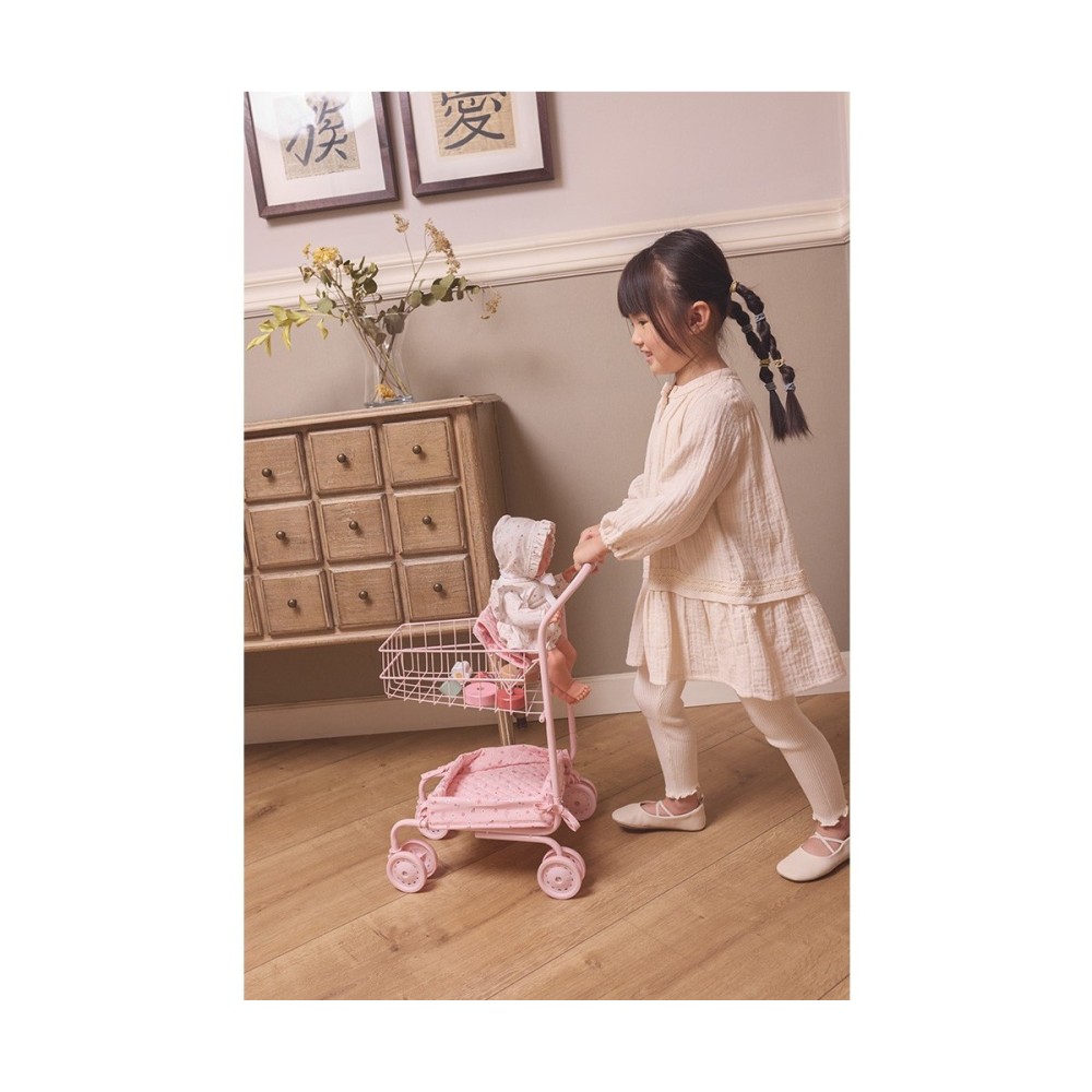 CARRITO DE LA COMPRA FLOWERS ROSA CLARO 2