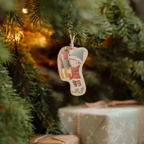 DECORACION NAVIDAD COLGANTE MADERA