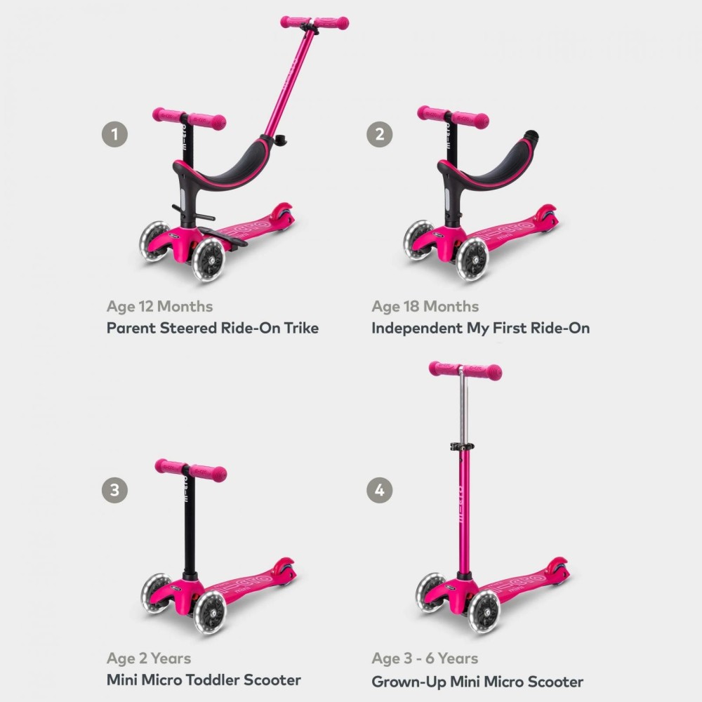 PATINETA MICRO MINI 4 IN 1 ROSA