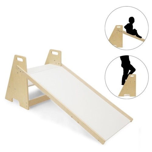 TOBOGAN CON ESCALERA 2EN1 NAT MADERA