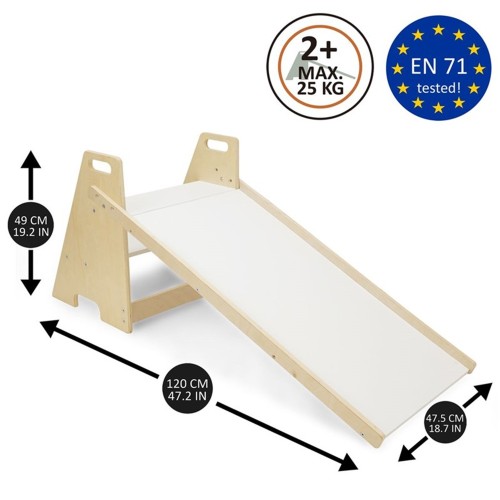 TOBOGAN CON ESCALERA 2EN1 NAT MADERA