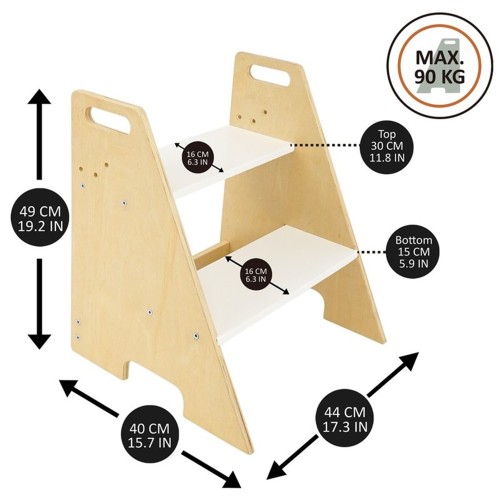 TOBOGAN CON ESCALERA 2EN1 NAT MADERA