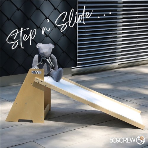 TOBOGAN CON ESCALERA 2EN1 NAT MADERA