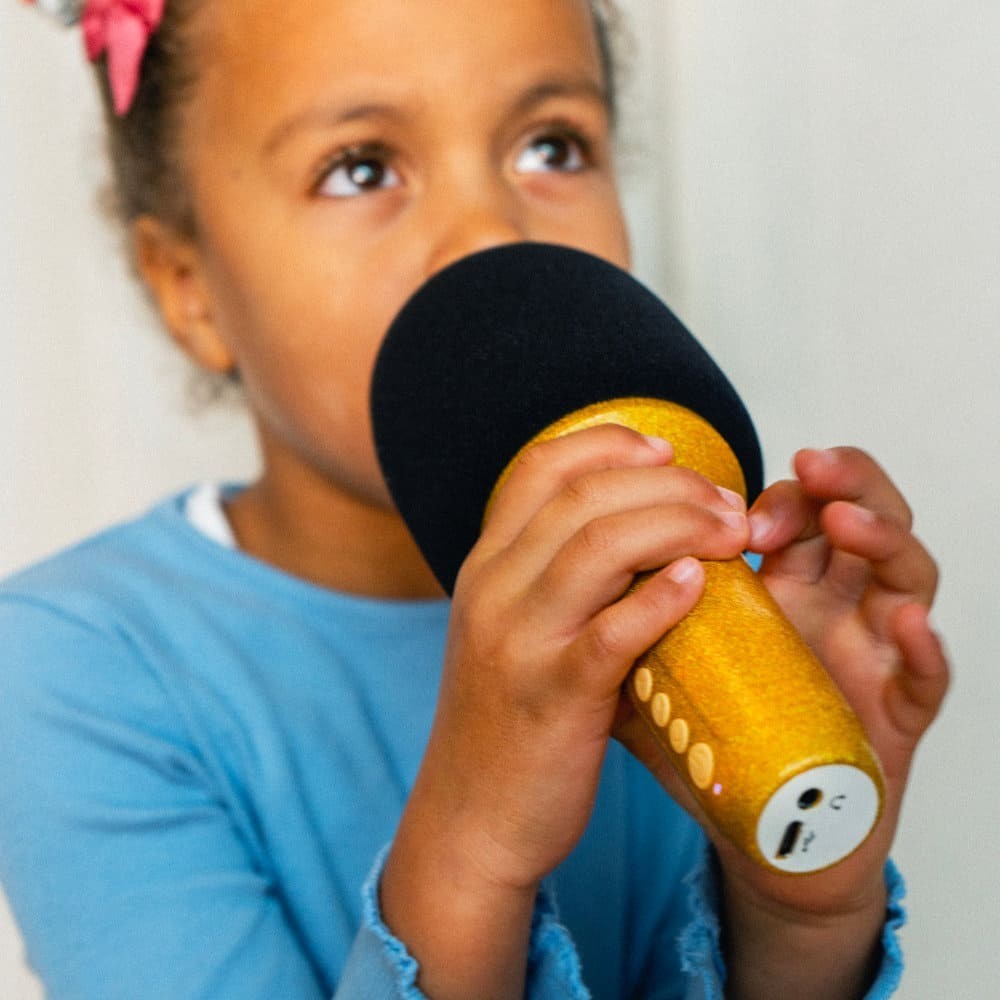 MICROFONO LALARMA DORADO