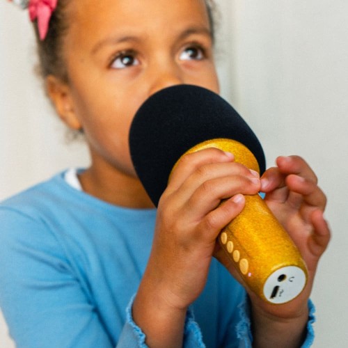 MICROFONO LALARMA DORADO