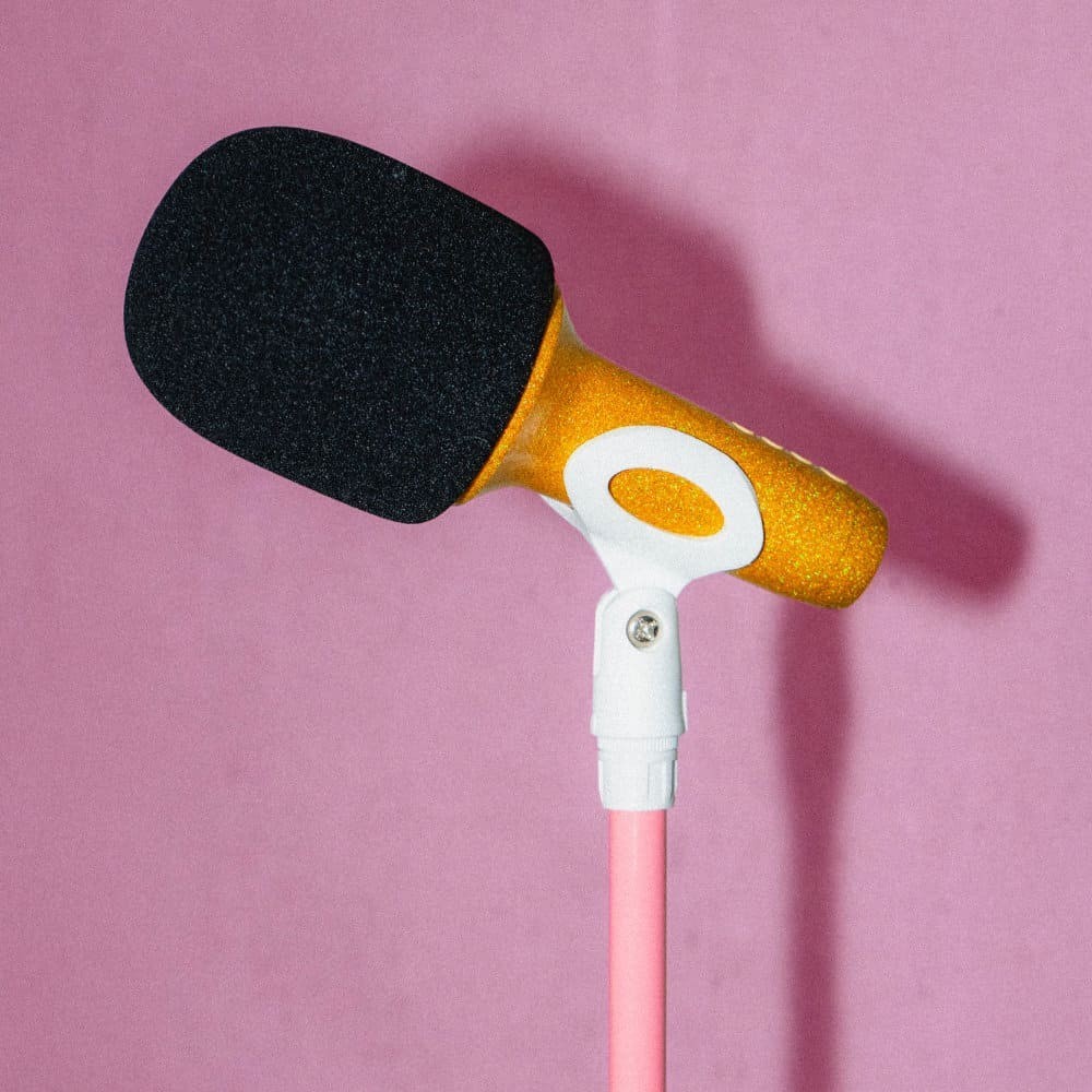 MICROFONO LALARMA DORADO