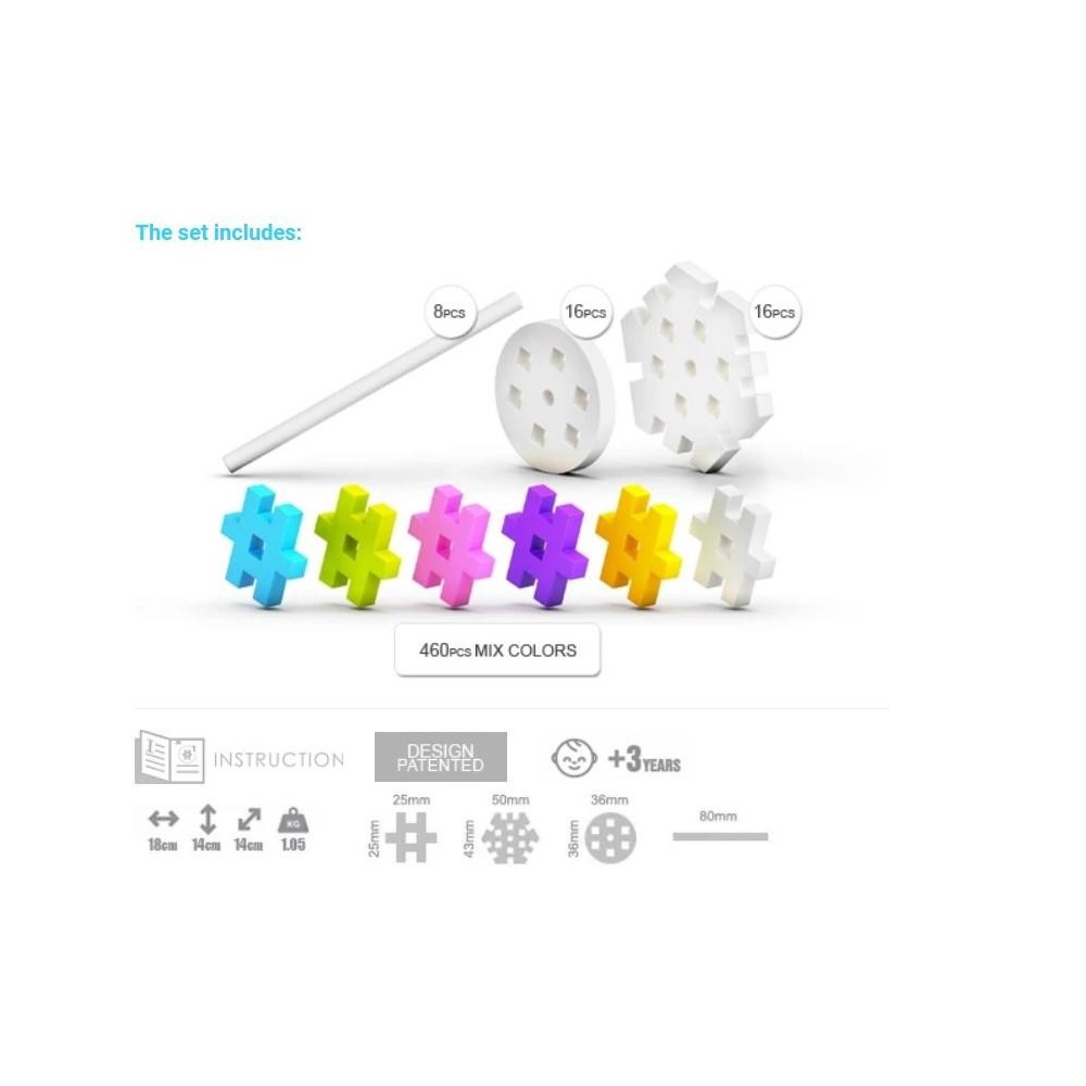 MELI BASIC CONSTRUCTOR PASTEL  500 PCS 2