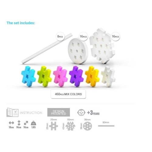 MELI BASIC CONSTRUCTOR PASTEL  500 PCS