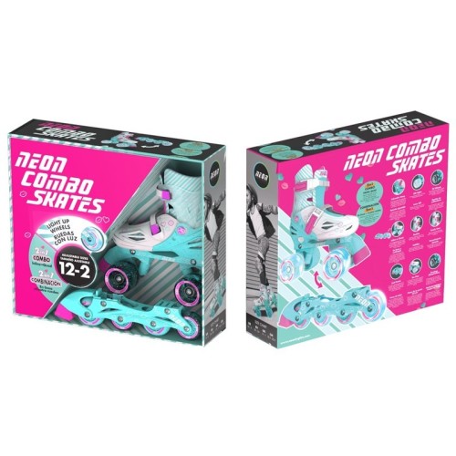 PATINES COMBO NEON 34-37 TURQUESA
