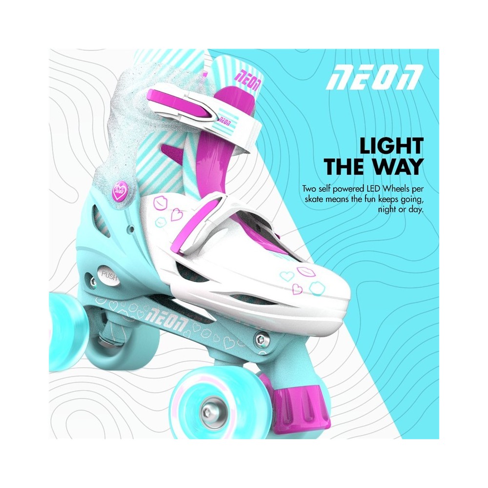 PATINES COMBO NEON 30-34 TURQUESA