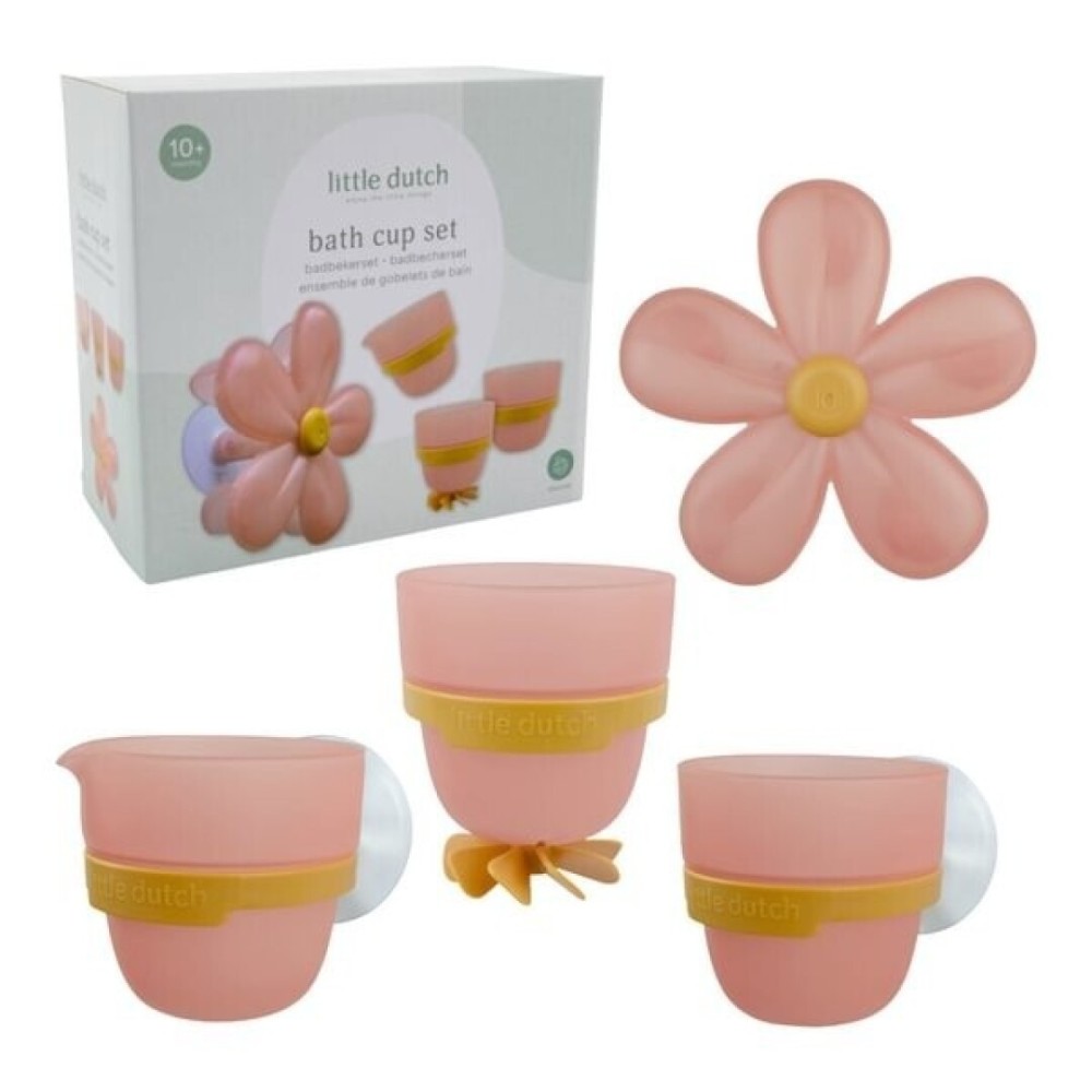 JUEGO BAÑERA TAZAS Y FLOR