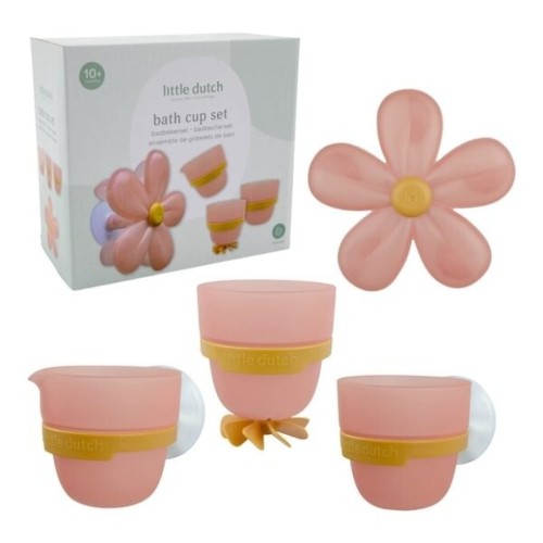JUEGO BAÑERA TAZAS Y FLOR