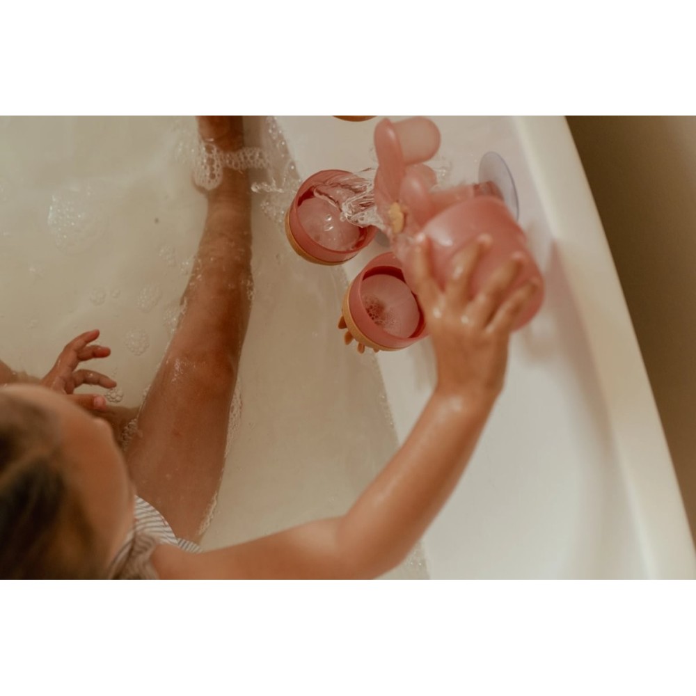 JUEGO BAÑERA TAZAS Y FLOR