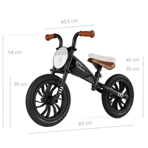 QPLAY FEDURO BALANCE BIKE NEGRO