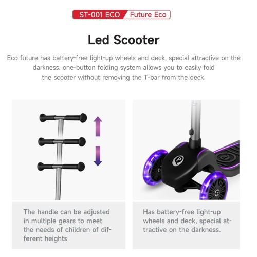 PATIN QPLAY FUTURE ECO/LED PURPLE