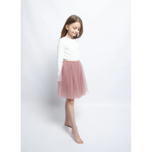 FALDA TUTU DAPHNE ROSA EMPOLVADO