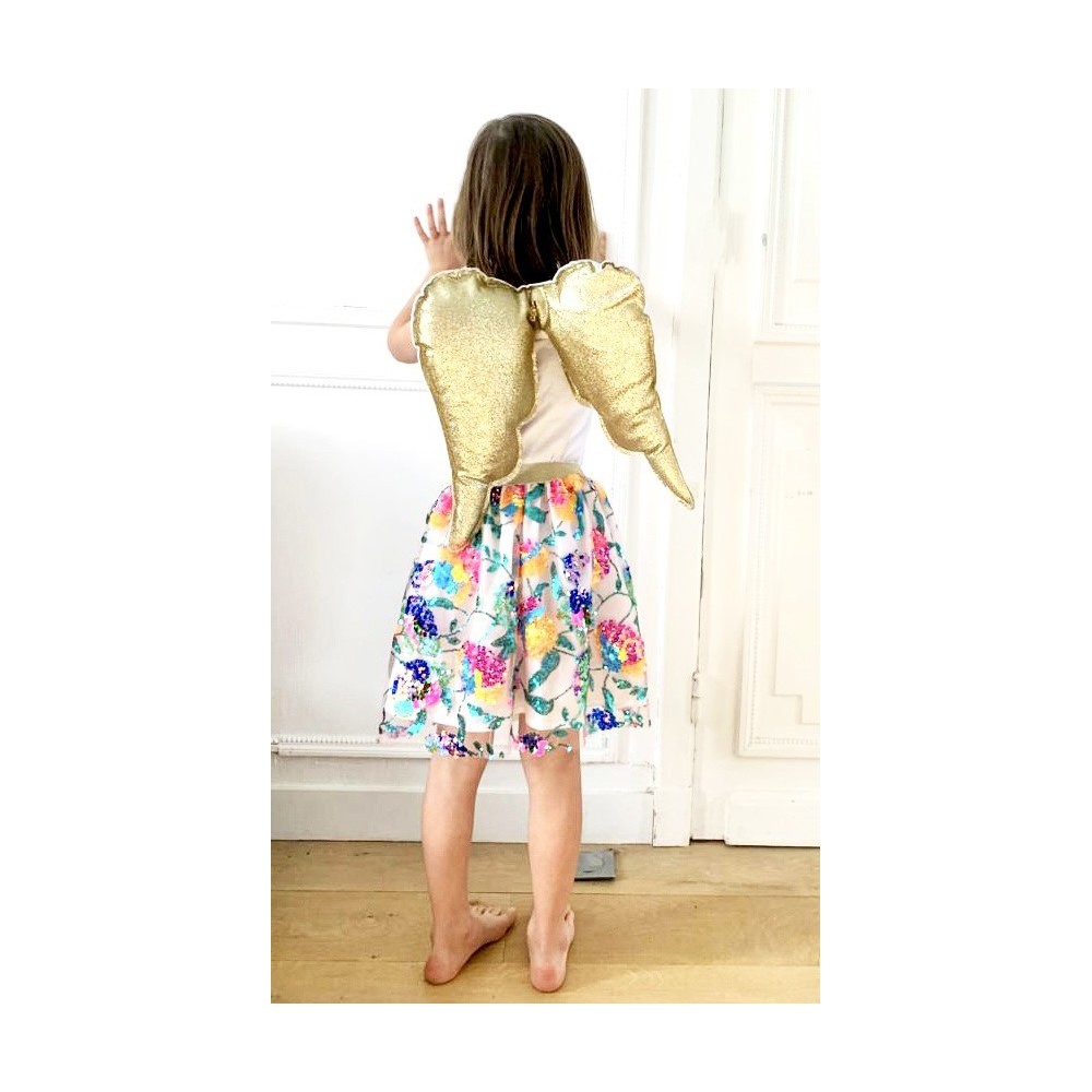 FALDA RATATAM FLORES ROSA