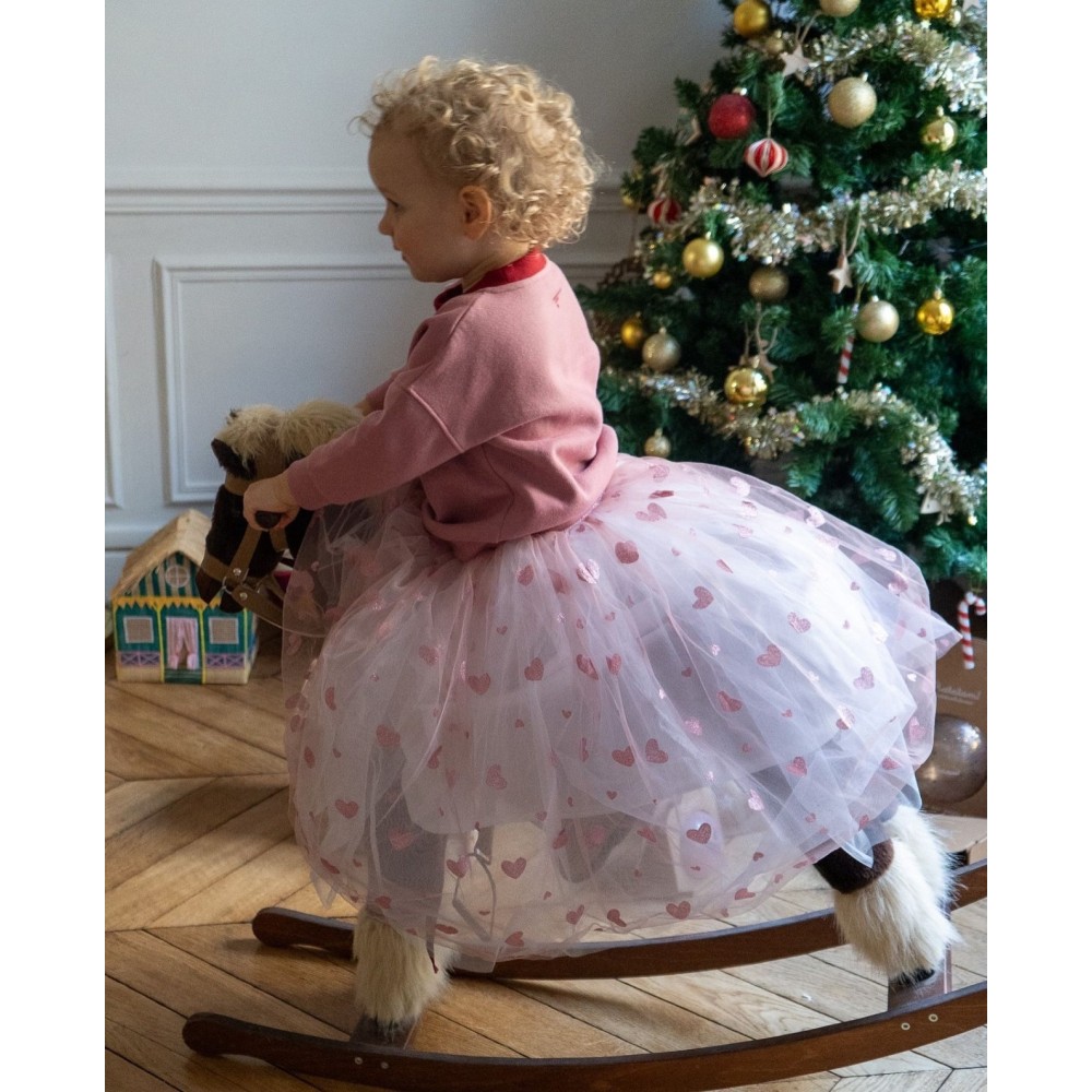 FALDA RATATAM CORAZONES ROSA